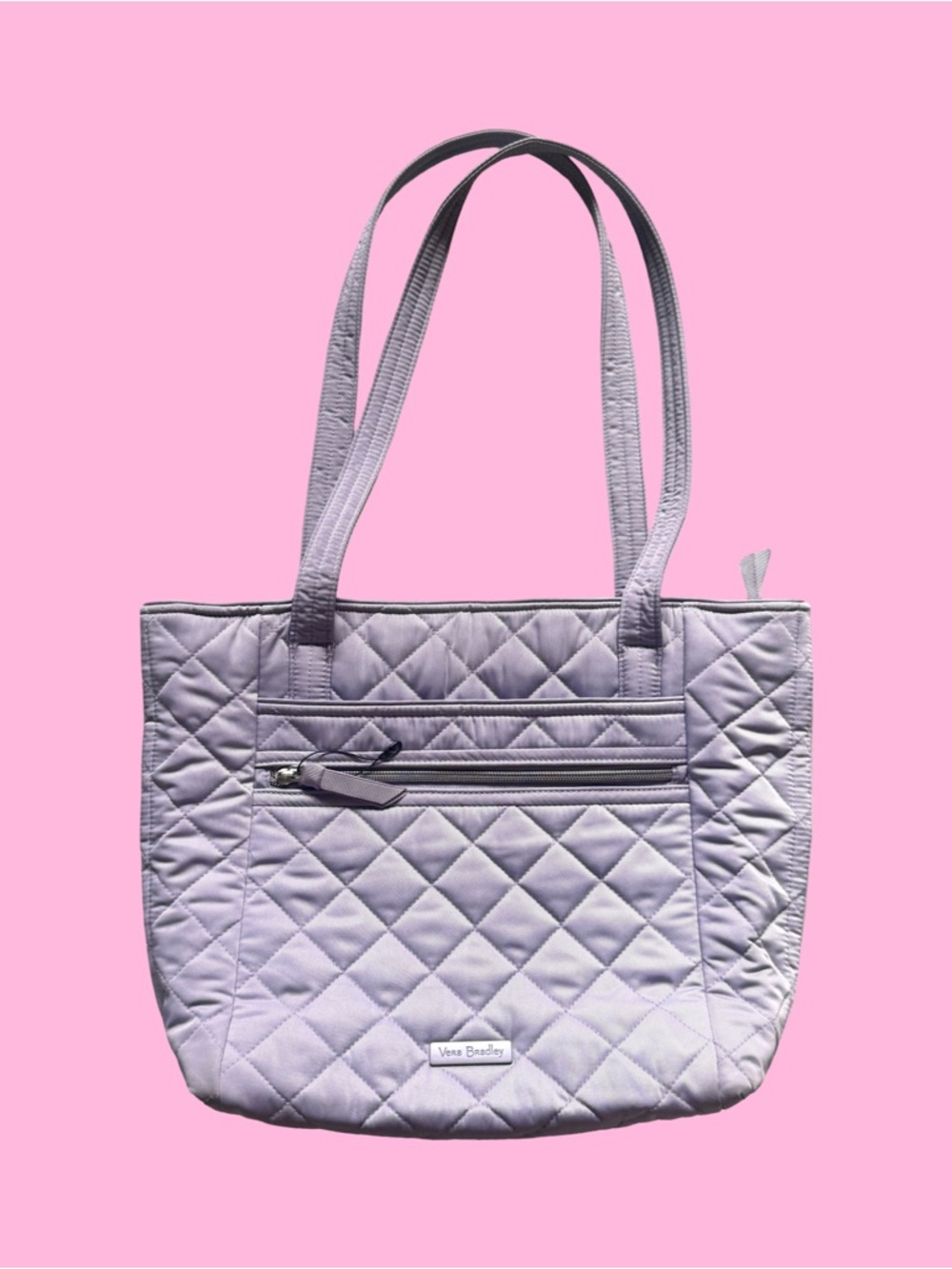 Vera Bradley Lavender Quilted Shoulder Tote